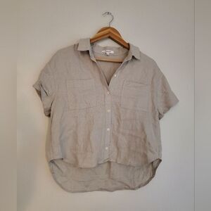Madewell Breeze woven beachside shirt tail top size small